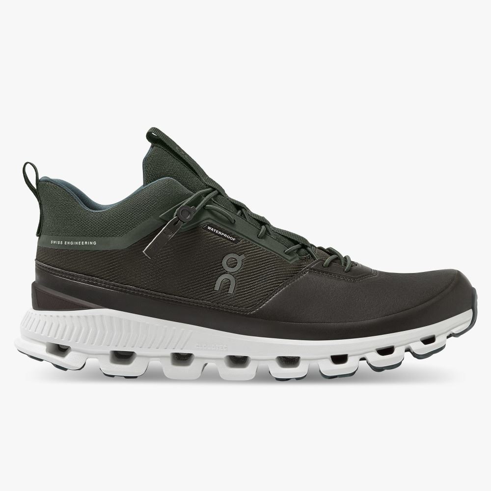 Zapatillas On Running Cloud Hi Hombre Negras Verde Oliva | WWF6523OI