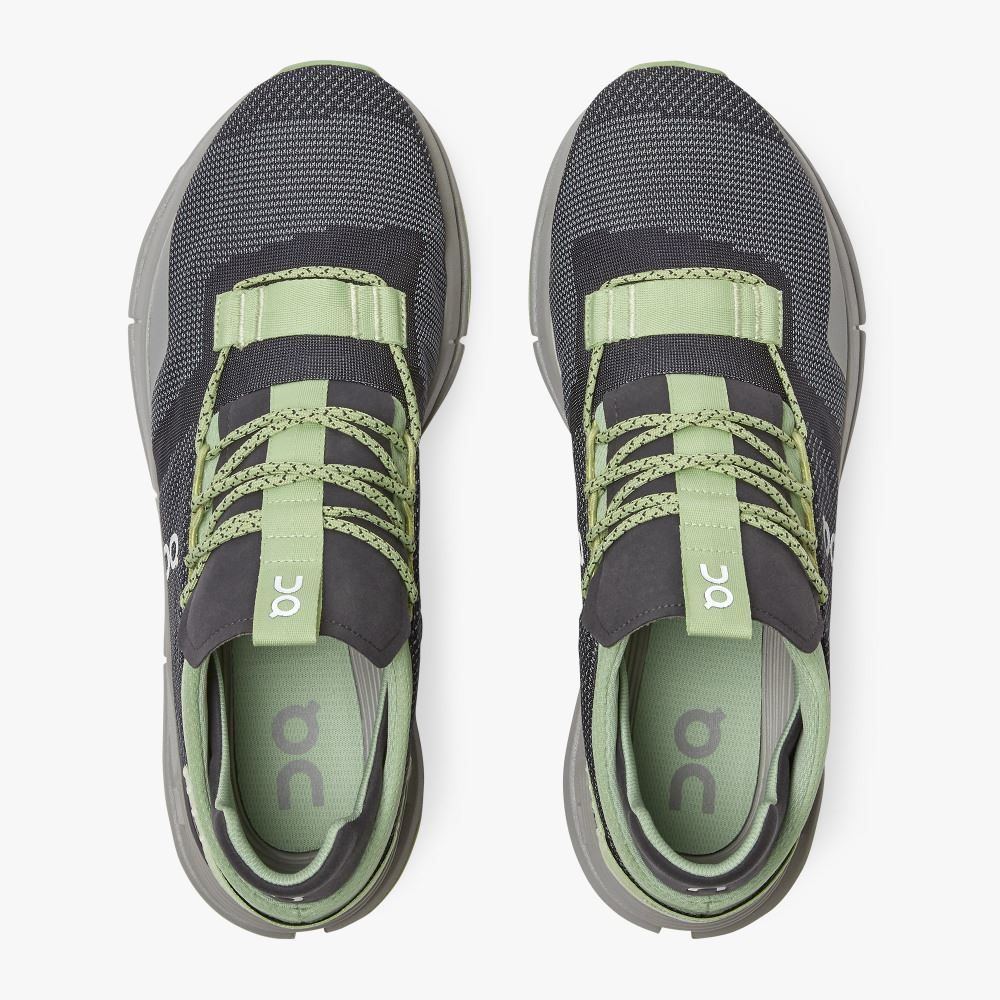 Zapatillas On Running Cloudnova Hombre Negras Verde | UAN5642ON