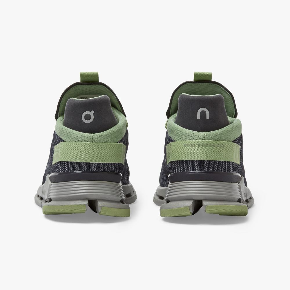 Zapatillas On Running Cloudnova Hombre Negras Verde | UAN5642ON