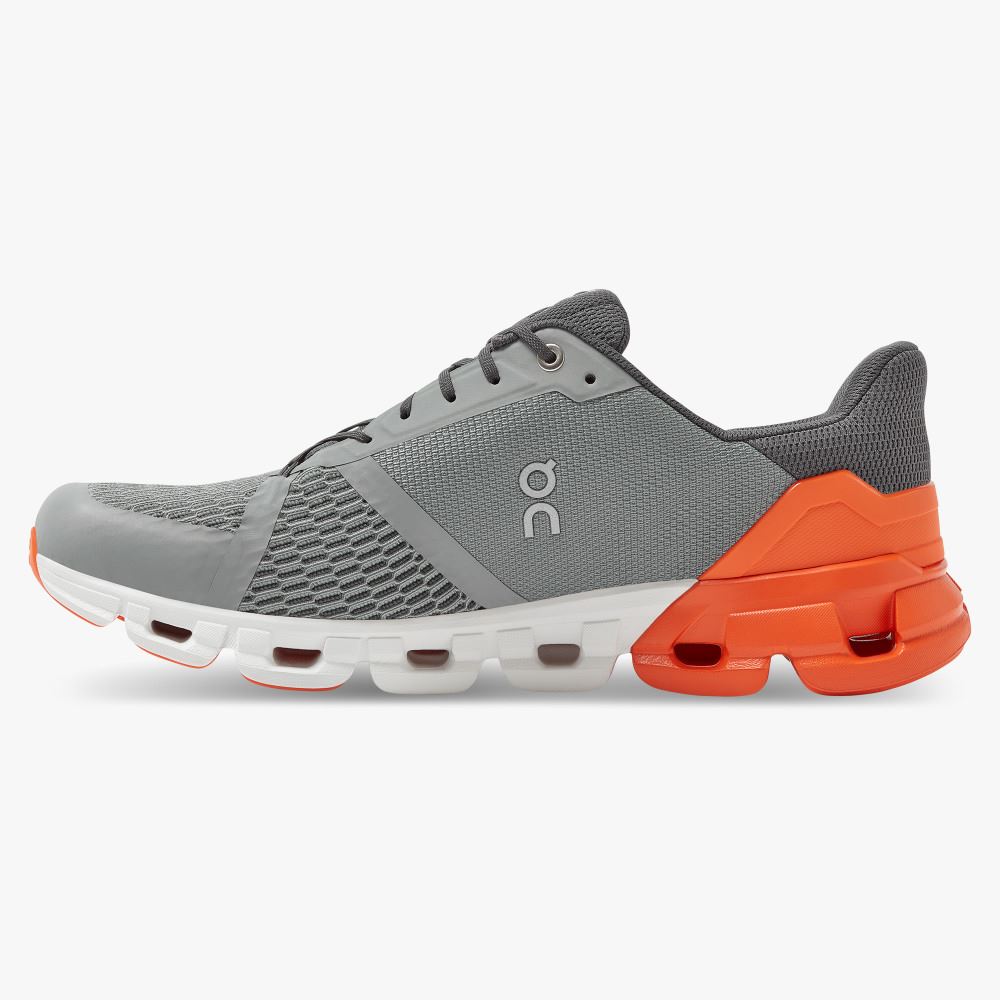 Zapatillas Running Carretera On Running Cloudflyer Hombre Gris Naranjas | NHB7449NL