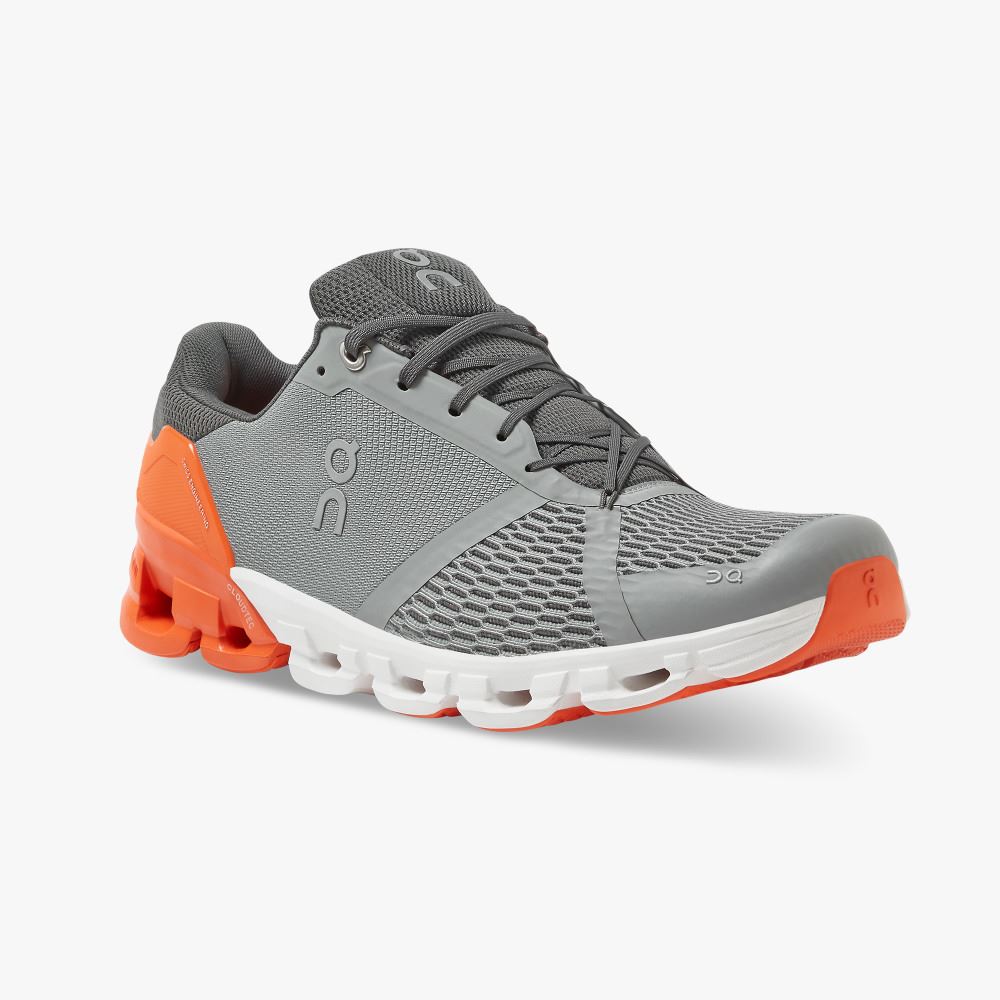 Zapatillas Running Carretera On Running Cloudflyer Hombre Gris Naranjas | NHB7449NL