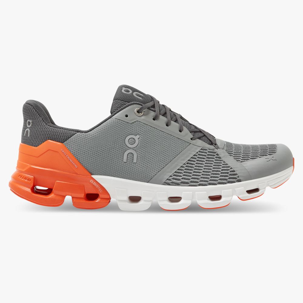 Zapatillas Running Carretera On Running Cloudflyer Hombre Gris Naranjas | NHB7449NL