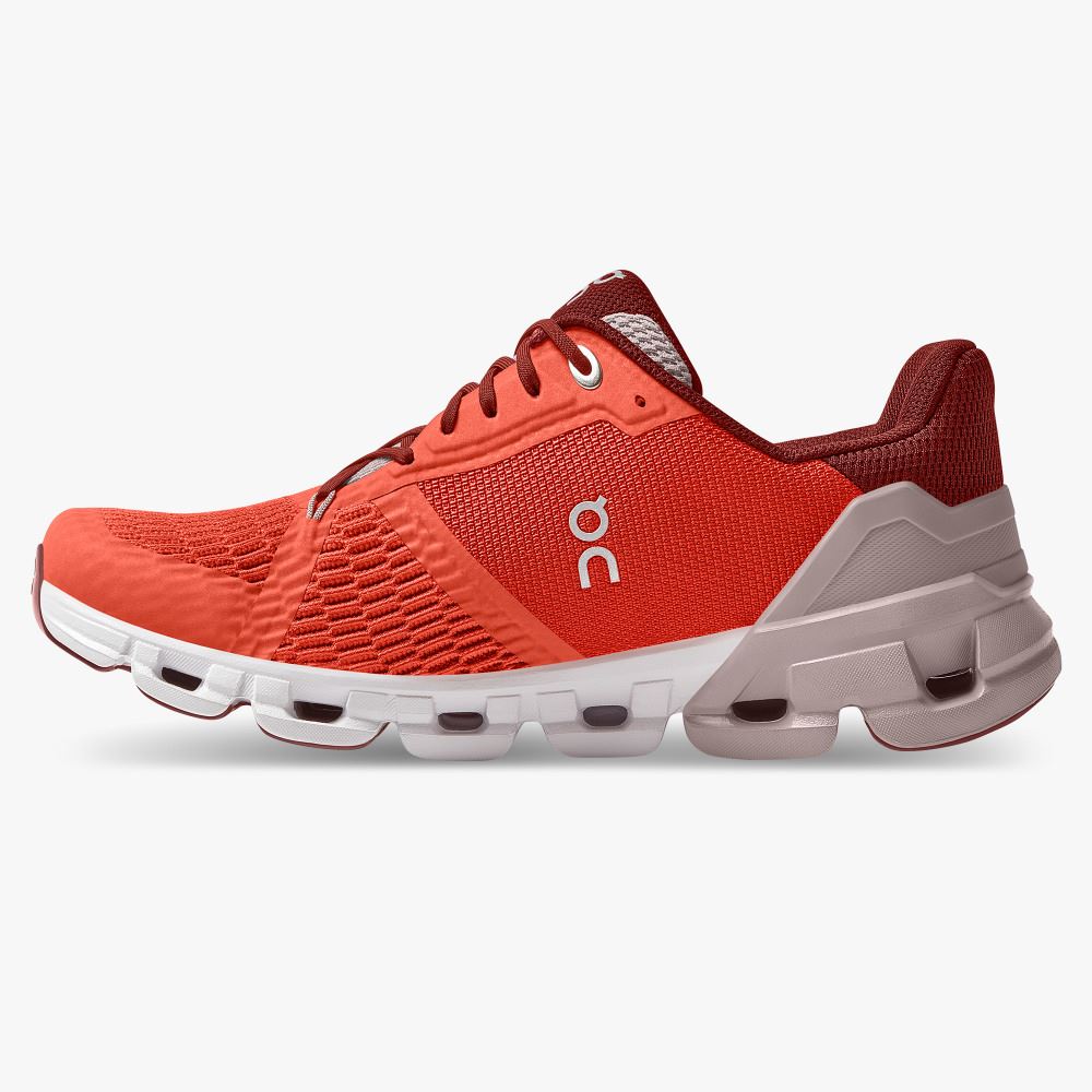 Zapatillas Running Carretera On Running Cloudflyer Mujer Naranjas Rojas | QLW1254SW