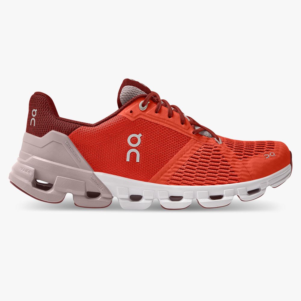 Zapatillas Running Carretera On Running Cloudflyer Mujer Naranjas Rojas | QLW1254SW