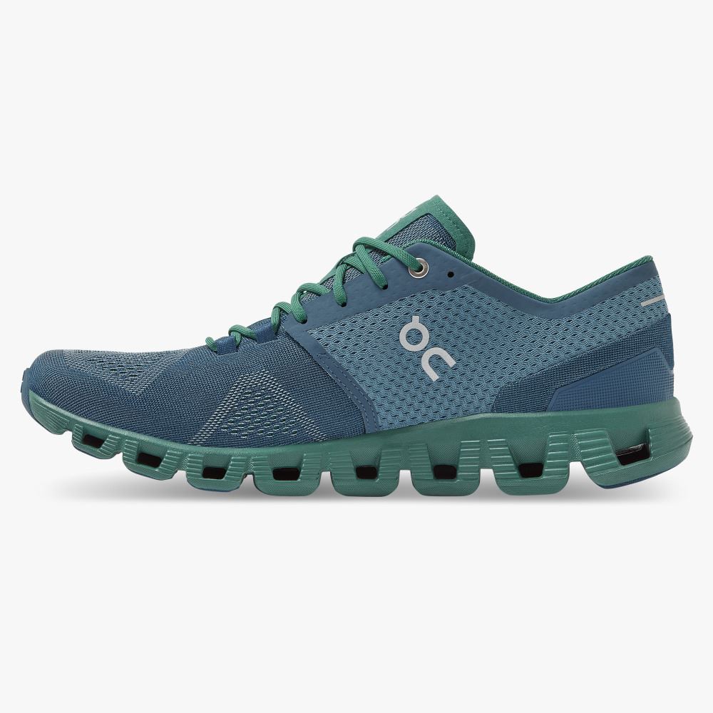 Zapatillas Running Carretera On Running Cloud X Hombre Azules Verde | XQB1512CC