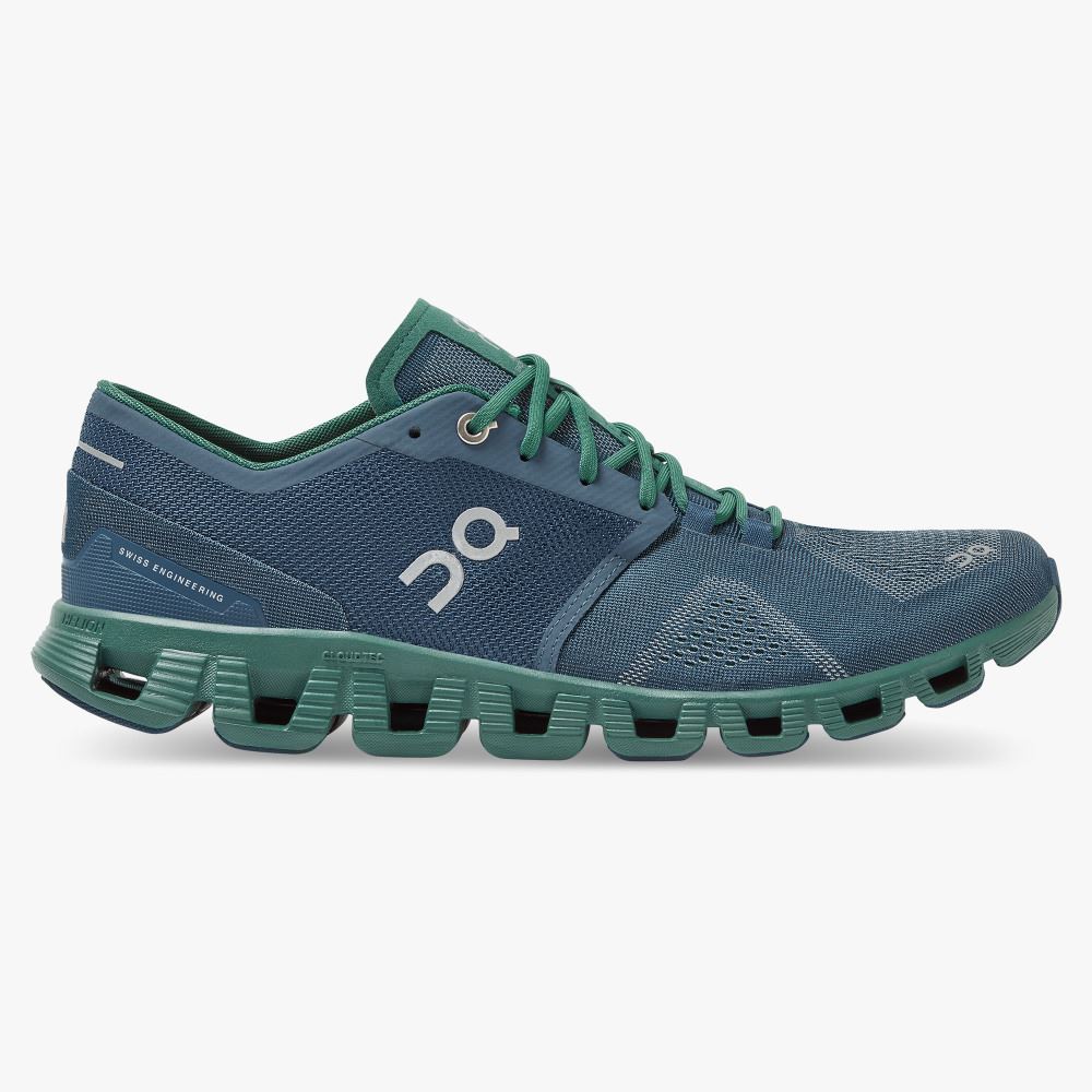 Zapatillas Running Carretera On Running Cloud X Hombre Azules Verde | XQB1512CC